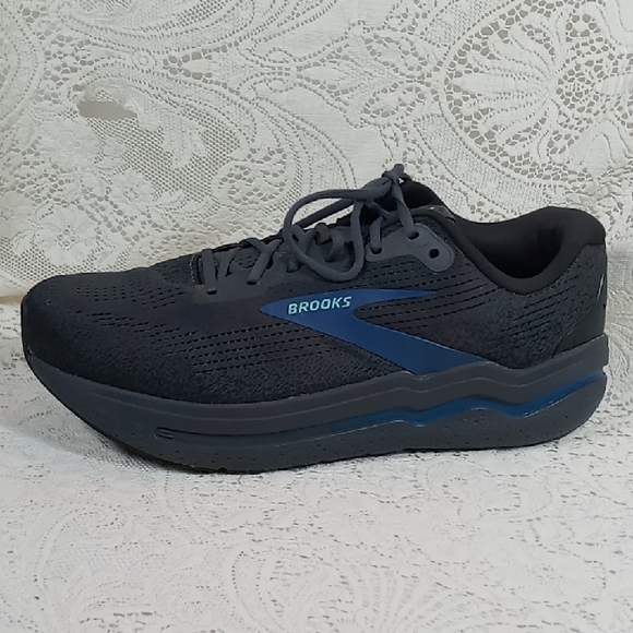 Brooks Ghost 2 MAX Black And Blue Running Shoes Size 14 4E - Picture 1 of 13